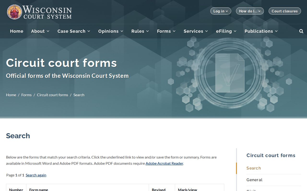 Waushara County expunction court-record form reference